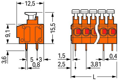 235-109 WAGO PCB Terminal Blocks Image 2