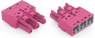 Buchse, 3-polig, Federklemmanschluss, 0,5-4,0 mm², pink, 770-283/082-000