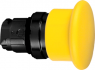 Drucktaster, unbeleuchtet, tastend, Bund rund, gelb, Frontring schwarz, Einbau-Ø 22 mm, ZB4BC57