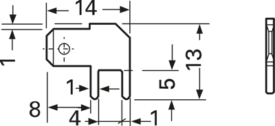 72842 Flachstecker