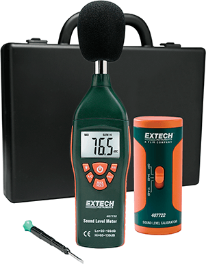 407732-KIT-NIST Extech Luxmeter, Schallpegelmesser, Magnetfeldtester