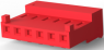 Buchsengehäuse, 6-polig, RM 3.96 mm, gerade, rot, 3-644463-6