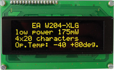 EA W204-XLG DISPLAY VISIONS LED-Anzeigen