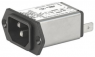 IEC-Stecker-C14, 50 bis 60 Hz, 1 A, 250 VAC, 11 mH, Flachstecker 6,3 mm, 5110.0133.1