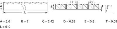 FCB-574-BLANK-610 MTC Kontaktfederstreifen