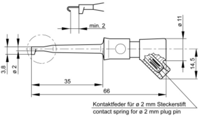 KLEPS 2 BU SW Hirschmann Test & Measurement Abgreifklemmen Bild 2