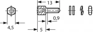 09670009924 Harting Zubehör für D-Sub Steckverbinder, USB Steckverbinder, PC Steckverbinder