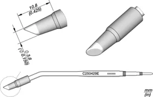 C250429E JBC Soldering tips, desoldering tips and hot air nozzles