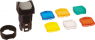 Drucktaster, beleuchtbar, tastend, Bund quadratisch, Frontring schwarz, Einbau-Ø 16 mm, ZB6CW9