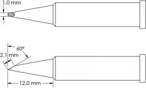 GT6-HF6010V METCAL Soldering tips, desoldering tips and hot air nozzles