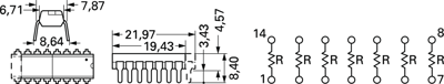 4114R-1-681LF Bourns Electronics GmbH Resistor Networks