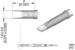 C115114 JBC Soldering tips, desoldering tips and hot air nozzles