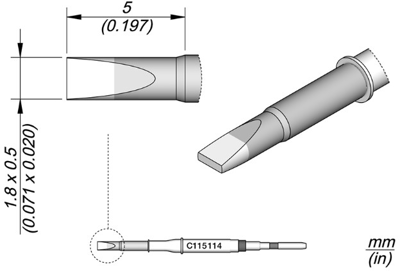 C115114 JBC Lötspitzen, Entlötspitzen und Heißluftdüsen