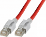 Patchkabel mit beleuchtbaren Steckern, RJ45-Stecker, gerade auf RJ45-Stecker, gerade, Cat 6A, S/FTP, LSZH, 1 m, rot