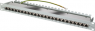 Patchpanel, 24 x RJ45, waagerecht, 1-reihig, (B x H x T) 482.6 x 44 x 137 mm, lichtgrau, 100007023