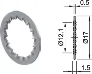 23.5117 Stäubli Electrical Connectors Muttern, Scheiben, Ringe