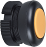 Drucktaster, unbeleuchtet, tastend, Bund rund, gelb, Frontring schwarz, Einbau-Ø 22 mm, XACA9415