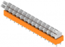 Leiterplattenklemme, 14-polig, RM 5 mm, 0,2-2,5 mm², 15 A, Flachstecker, orange, 9511910000