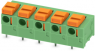 Leiterplattenklemme, 4-polig, RM 7.62 mm, 0,2-1,5 mm², 17.5 A, Federklemmanschluss, grün, 1929973