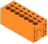 Leiterplattenklemme, 7-polig, RM 5 mm, 0,12-2,5 mm², 20 A, Federklemmanschluss, orange, 1330500000