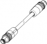 Sensor-Aktor Kabel, M12-Kabelstecker, gerade auf M12-Kabelstecker, gerade, 8-polig, 0.5 m, PUR, gelb, 21330505810005