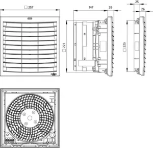 01883.9-00 STEGO Panel-Mount Fans