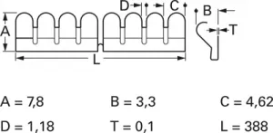 FCB-176-BLANK-406 MTC Kontaktfederstreifen