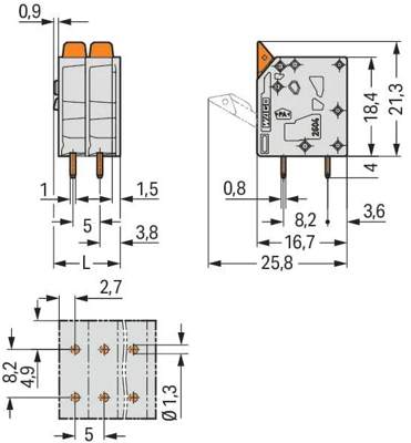 2604-3104 WAGO PCB Terminal Blocks Image 2