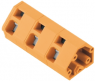 Leiterplattenklemme, 6-polig, RM 10 mm, 0,13-2,5 mm², 15 A, Federklemmanschluss, orange, 1953510000