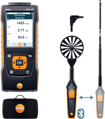 0563 4409 Testo Anemometer, Gas- und Druckmessgeräte Bild 1