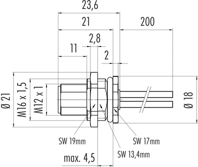 76 0631 1015 00004-0200 binder Sensor-Aktor Kabel Bild 2