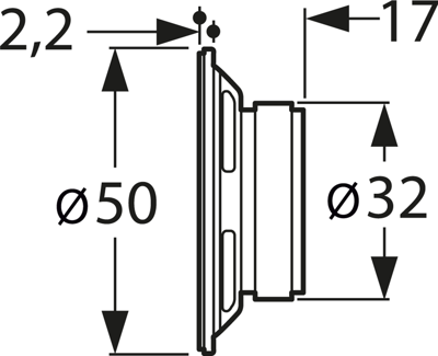 K 50 8 OHM VISATON Akustische Signalgeber Bild 2