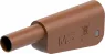 4 mm Stecker, Lötanschluss, 2,5 mm², CAT II, CAT III, braun, 66.2023-27