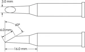 GT6-HF6030S METCAL Soldering tips, desoldering tips and hot air nozzles