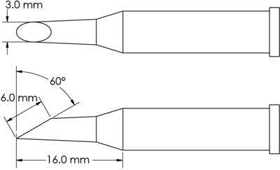 GT6-HF6030S METCAL Lötspitzen, Entlötspitzen und Heißluftdüsen