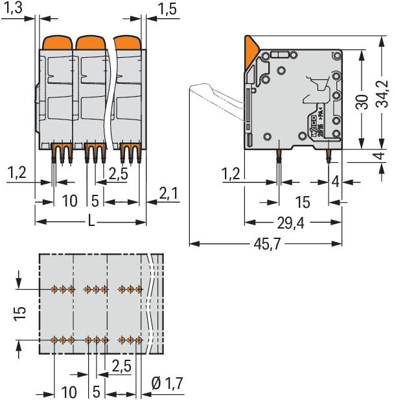 2616-3103 WAGO PCB Terminal Blocks Image 2