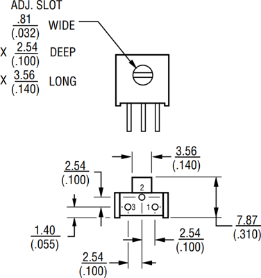 3386X-EY5-103LF Bourns Electronics GmbH Trimmpotentiometer Bild 2