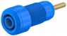 2 mm Einbaubuchse, Rundsteckanschluss, Einbau-Ø 10.5 mm, blau, 65.3304-23