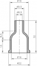 Knickschutztülle, Kabel-Ø 6,5 bis 16 mm, L 32 mm, Neopren, schwarz