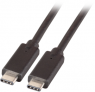 USB 3.2 Anschlussleitung, USB Stecker Typ C auf USB Stecker Typ C, 0.5 m, schwarz