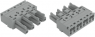 Buchse, 4-polig, Snap-in, Federklemmanschluss, 0,5-4,0 mm², grau, 770-244/081-000