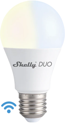 LED-Lampe, E27, 9 W, 800 lm, 230 V (AC), 6500 K, 270 °, matt, warmweiß, F, SHELLY_DUO_E27