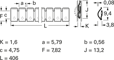 621 01 90-406 CF-B Thora Kontaktfederstreifen Bild 2