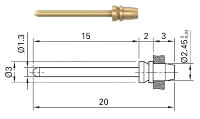 42.0071 Stäubli Electrical Connectors Steckerstifte für Leiterplatten Bild 2