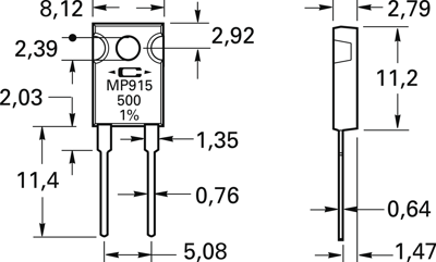 MP915-1.00-1% Caddock Bedrahtete Widerstände Bild 2