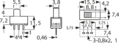 SB82A412 GREATECS Schiebeschalter und Kodierschalter