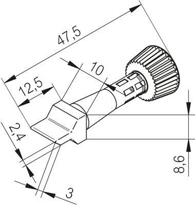 0102ZDLF100/SB Ersa Lötspitzen, Entlötspitzen und Heißluftdüsen Bild 2