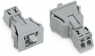 Stecker, 2-polig, Snap-in, Push-in, 0,25-1,5 mm², grau, 890-752