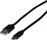 USB 2.0 Anschlussleitung, USB Stecker Typ C auf USB Stecker Typ A, 0.5 m, schwarz