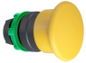 Drucktaster, unbeleuchtet, tastend, Bund rund, gelb, Frontring schwarz, Einbau-Ø 22 mm, ZB5AC5